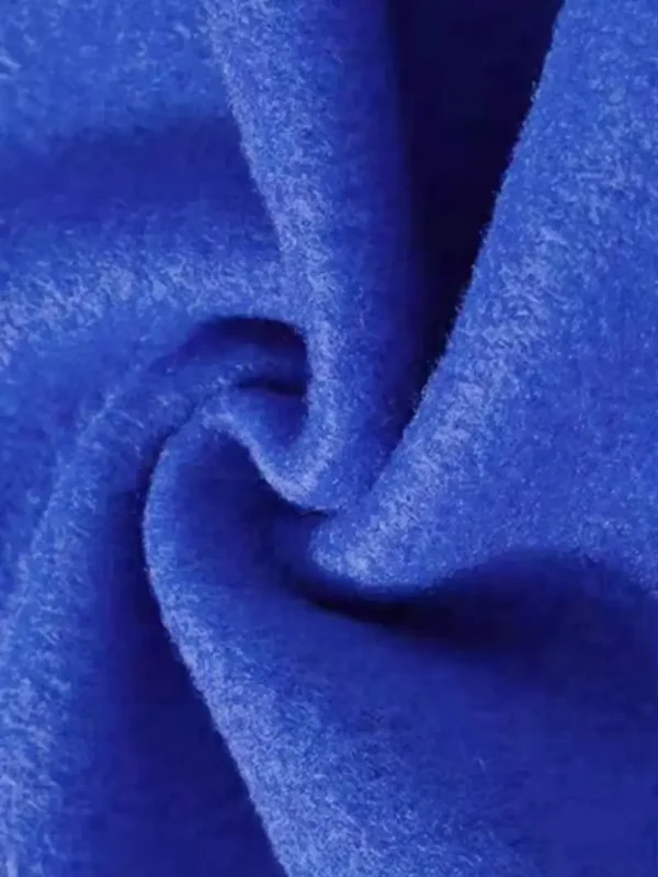 Blue 'LOVE Africa' Sweatshirt inside Ankara “LOVE Africa” Sweatshirt – Royal Blue | Leopard Print Appliqué