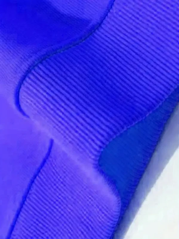 Blue 'LOVE Africa' Sweatshirt waist band Ankara “LOVE Africa” Sweatshirt – Royal Blue | Leopard Print Appliqué