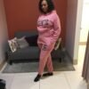 IMG_0344 "LOVE Africa" Ankara Appliqué Hoodie Set – Rose Pink