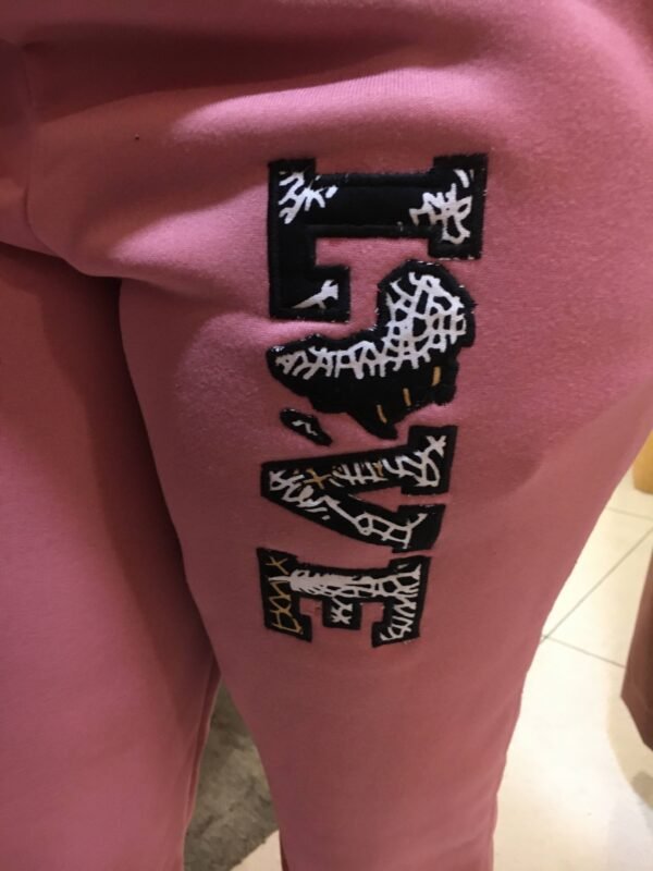 IMG_0346 "LOVE Africa" Ankara Appliqué Hoodie Set – Rose Pink